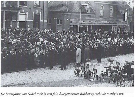 1945 Bevrijding Oldebroek met burgemeester