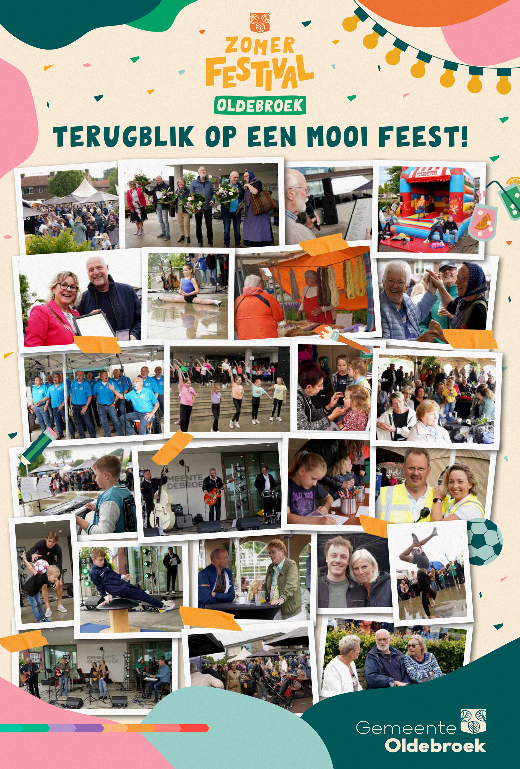 Fotocollage Zomerfestival gemeente Oldebroek 2024